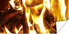 MuchoWow® Poster Ein Kamin mit Feuer 40x20 cm - Poster für Produktbild-Vorschau 1