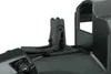 A close-up view of a black plastic component, likely part of a bicycle fender or similar accessory, showing a hinged or adjustable mechanism. Produktbild-Vorschau