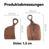 Holz Schneidebrett Set für Paare, 2-teilig aus Walnussholz, Produktbild-Vorschau 2