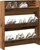 vidaXL Étagère à chaussures murale imitation vieux bois Voir les images du produit 9