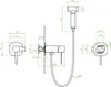 Miscelatore da incasso per bidet con set doccia Pink Gold Anteprima dell’immagine prodotto 2