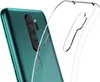 A close-up shot of a transparent phone case partially covering a green smartphone. Produktbild-Vorschau
