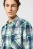 Wrangler Herren Western Shirt Green Blue 112357242 Produktbild-Vorschau 3