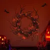 Wianek na Halloween z czarnymi gałązkami na drzwi wejściowe Podgląd zdjęcia produktu 1