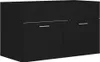 vidaXL Mobiletto nero 80x38,5x46 cm Materiale a base di Anteprima dell’immagine prodotto 1