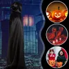 Čierna plášte na Halloween, 150 cm, s kapucňou, motív: Náhľad obrázku produktu 6