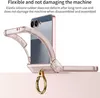 A transparent phone case with a ring holder attached to a phone. Náhled obrázku produktu