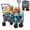 Bollerwagen faltbar, breite Räder , IM-4275 Azurblau, Produktbild-Vorschau 1