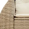 vidaXL Gartensofa mit Kissen 2-Sitzer Beige Poly Rattan Produktbild-Vorschau 7