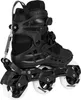 A black Powerslide Phuzion Argon Syncro inline skate is shown against a white background. Produktbild-Vorschau