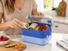 Snídaňová krabička Lunchbox 1600 ml, modrá, dvoupatrová Náhled obrázku produktu 6