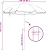 vidaXL Sonnenschirm mit Stahlmast Sandfarbe 180 cm Produktbild-Vorschau 4