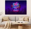 MuchoWow® - Leinwandbilder - Gaming - Neon - Spielen - Blau Produktbild-Vorschau 6