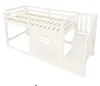 Kinder Hochbett mit Fenster, LED Leiter, Stauraum, Kiefer, Produktbild-Vorschau 13