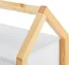 Close-up of the wooden frame of a white bedside table. Produktbild-Vorschau