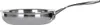 A side view of a stainless steel frying pan on a white background. Anteprima dell’immagine prodotto
