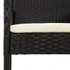 vidaXL Gartenstühle mit Kissen 4 Stk. Poly Rattan Schwarz - Produktbild-Vorschau 9