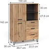 Appendiabiti Vicco Amber Quercia Wotan 100 x 142 cm, Model Anteprima dell’immagine prodotto 3