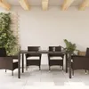 Maison Exclusive - Gartentisch mit Glasplatte Braun Produktbild-Vorschau 3