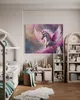 Leinwandbild Rosa Einhorn 120x80 Feeby Rosa bild für die Produktbild-Vorschau 2