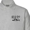 Huuraa Herren Polo Shirt Held mit Herz M Sport Grey Bio Produktbild-Vorschau 2