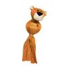 A stuffed dog toy with a bear-like head and orange fabric streamers. Anteprima dell’immagine prodotto