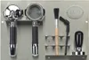 A wall-mounted organizer for espresso machine accessories. Produktbild-Vorschau