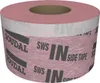 A roll of pink construction tape with black text and logos. Produktbild-Vorschau