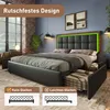 A bedroom scene featuring a bed with storage drawers and LED lighting. Náhled obrázku produktu