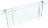 A white aluminum and steel clothes drying rack designed to be mounted on a balcony. Podgląd zdjęcia produktu