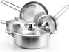 Wodillo Edelstahl Kochtopfset 7-teilig mit Glasdeckeln und Produktbild-Vorschau 1