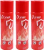 Three cans of Olymp fire extinguisher spray are displayed side-by-side against a white background. Produktbild-Vorschau