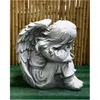 Schöne Figur sitzender Engel für den Garten zur Dekoration, Produktbild-Vorschau 4