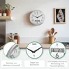 Horloge radio murale blanche de 29 cm avec écran LCD Voir les images du produit 2