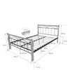 Homestyle4u 987, Metallbett 160x200 Schwarz Braun, Produktbild-Vorschau 5