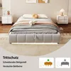 A bed frame with a mattress and bedding in a bedroom setting, with bedside tables on either side. Podgląd zdjęcia produktu