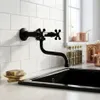 Miscelatore da cucina, montaggio a parete, nero, modello Anteprima dell’immagine prodotto 2