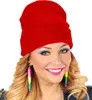 Rote Strickmütze Beanie uni in Wolloptik 80er Jahre Stil Produktbild-Vorschau 2