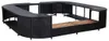 vidaXL Whirlpool surround Square Black 268x268x55 Poly Náhľad obrázku produktu 6