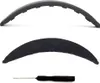 A black replacement headband cushion and a small screwdriver are displayed against a white background. Voir les images du produit