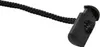 A black cord with a black plastic toggle stopper, isolated on a white background. Náhľad obrázku produktu