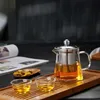 Teekanne Glas,Edelstahl Teesieb Glas Teebereiter mit Produktbild-Vorschau 5