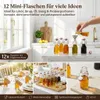 set di 24 bottiglie di vetro rotonde da 60 ml con tappo a Anteprima dell’immagine prodotto 2