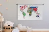 MuchoWow® Wandteppich Wandbehang Weltkarte - Flaggen - Produktbild-Vorschau 3