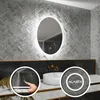 Elliptisch Badezimmerspiegel mit LED-Beleuchtung und Produktbild-Vorschau 1