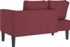 vidaXL Chaiselongue mit Kissen Weinrot Stoff Produktbild-Vorschau 5