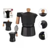 Italienische Kaffeemaschine Holz Aluminium 3 Kopper Produktbild-Vorschau 6