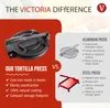 A comparison of different tortilla presses, highlighting the features of the Victoria brand. Náhľad obrázku produktu