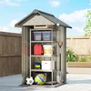 Outsunny Metall Gerätehaus 1,17 m², Geräteschuppen mit Produktbild-Vorschau 9