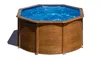 GRE Runder Stahlwandpool mit Holzoptik KIT240W – Ø 240 x Produktbild-Vorschau 1